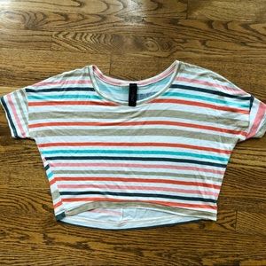 Colorful Striped Crop Top